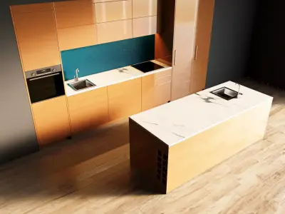 101-Kitchen5 glossy 9 3D model