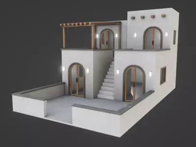 House B01 Low-poly 3D model