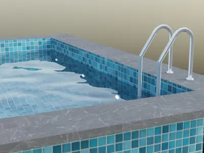 Swimming Pool Low-poly 3D model