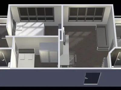 Apartment room 25-70 3D model