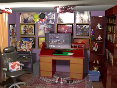 Cuarto de Yori Regreso Free low-poly 3D model