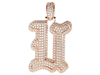 Tattoo fonts U alphabet pendent 3D print model