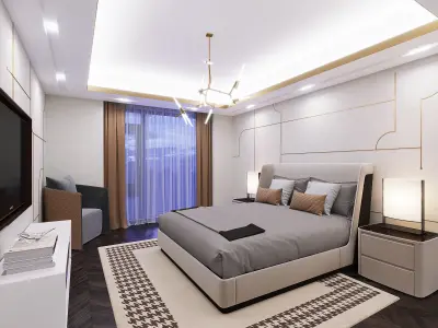 Modern bedroom 3D model