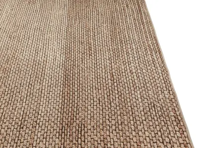 Carpet set 3224 - Hand-Woven Natural Rug - 5K 3D model