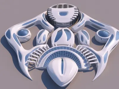 0118 - Organic Building 3D model