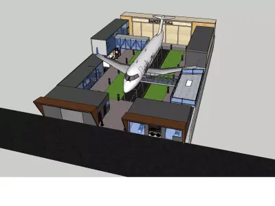 Aeroplane restaurant  3D model