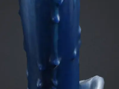 Night candle  Low-poly 3D model