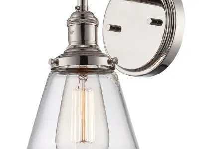 Polished Nickel Sandy Springs Light Bath Sconce - 2 Colour 3D model
