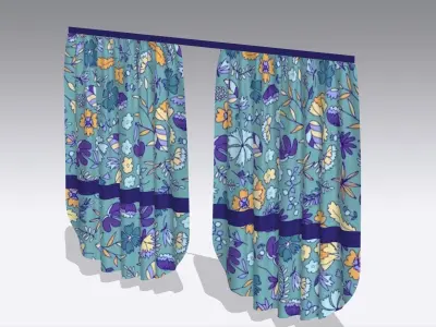 Curtain Low-poly 3D model
