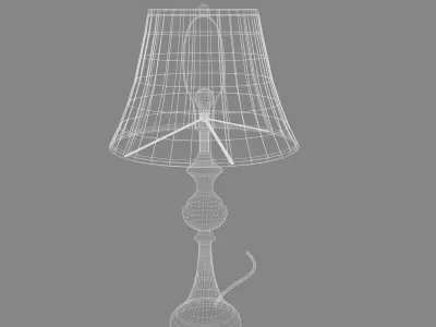 Classic gray lamp Low-poly 3D model