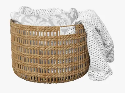 Josie Woven Basket Low-poly 3D model