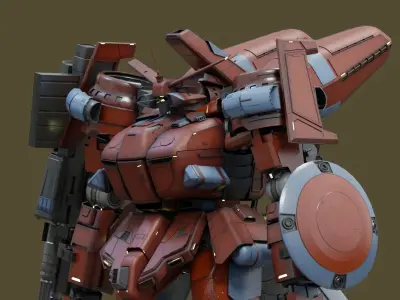 AGX-401 Heavy Assault Mech 3D model