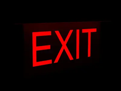 Exit Sign-001 3D model