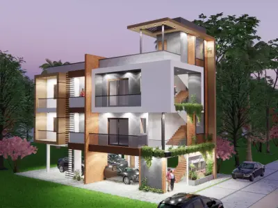 Contemporary Apartment Building - Modern Residence 3D model