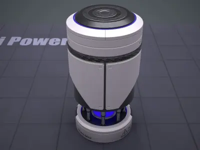 Sci-Fi Power Bank PBR Low-poly 3D model