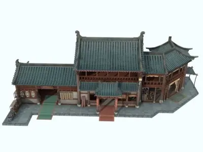 Old houses 3D model get