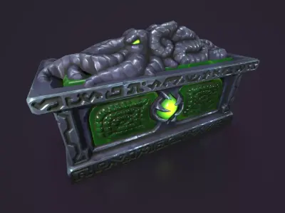 Ancient sarcophagus Low-poly 3D model