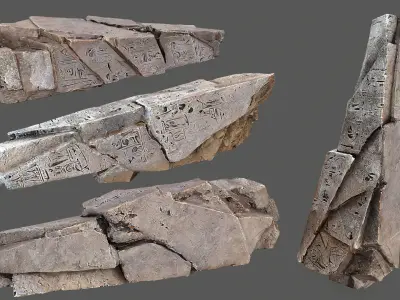 desert rocks Low-poly 3D model order