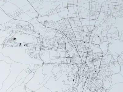 Urumqi Road Network and Streets 3D model