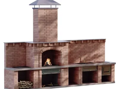 Brick Barbecue num 892 Low-poly 3D model