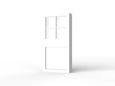 Door with glass Free 3D model