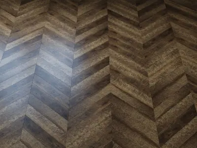 Quartz-vinyl tile Alpine Floor Ultra ECO5-7 Almond Oak 3D model