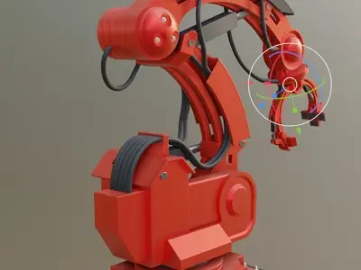 Industrial Robot Arm High-Poly Version 3D model