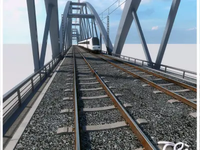 IRON RAILWAY BRIDGE 3D model