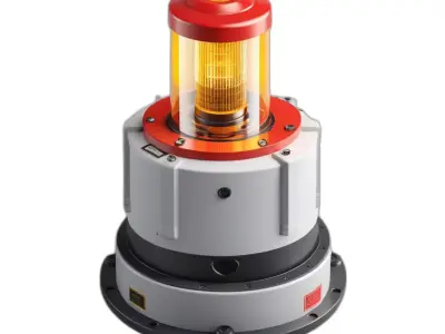 SciFi Industrial Warning Beacon Light Low-poly 3D model