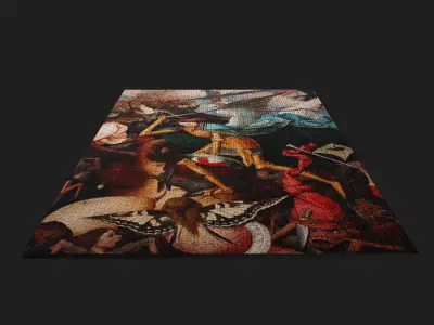 Fall of the Rebel Angels Version Three Bruegel the Elder Low-poly 3D model