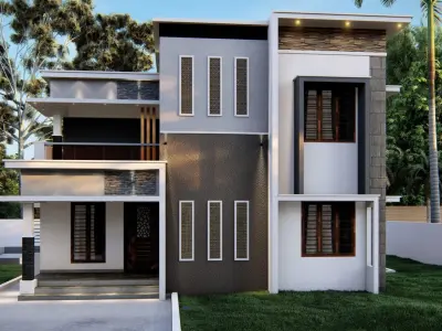 Two storeyed building 3D model 3D model