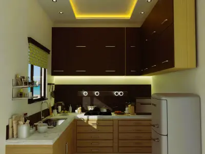 Kitchen simple 3d design 3D model