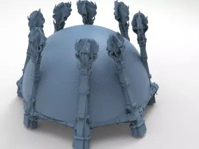 Ancient Crete stone arena Low-poly 3D model