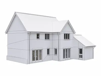 Neighborhood Houses P10 Low-poly 3D model