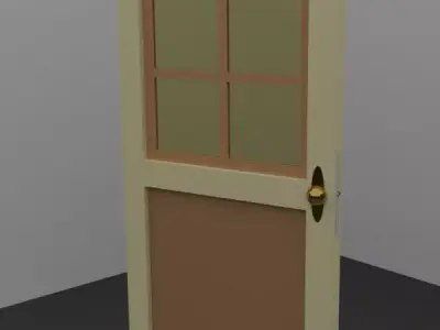 Easy door indoor kolay kapi Free low-poly 3D model