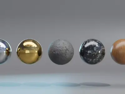5 Simple Monoliths Pack Procedural Blender Materials 3D model