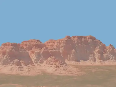 Monument Valley Photorealistic Mountain Landscape  3D model