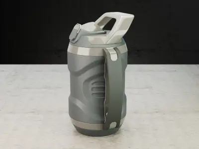 bottle tactical sci-fi Low-poly 3D model