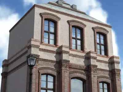 Apartment House Low poly 3d Model Low-poly 3D model