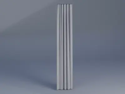 Curtains Low-poly Low-poly 3D model