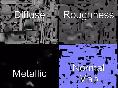 Ancient Stone Pyramid model pack Low-poly 3D model