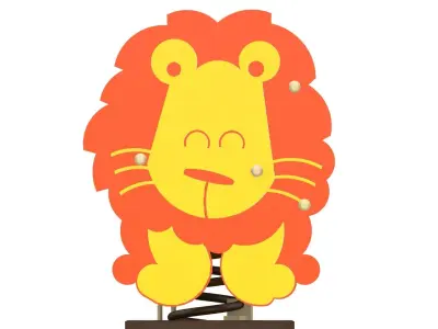 Lion Rider Playground Low-poly 3D model