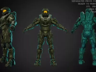 Halo 5 Master Chief full Armor for Cosplay 3D print model