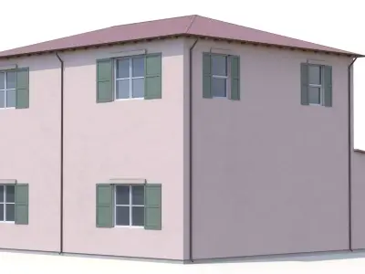 House 4 Low-poly 3D model