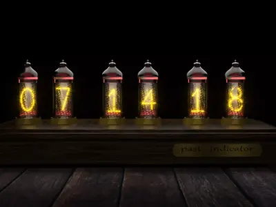 Nixie tube clock  3D model