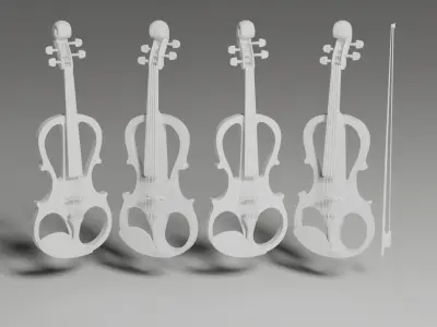 Electric Violin 3D model