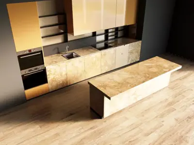 120-Kitchen12 glossy 10 3D model
