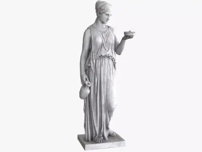 Hebe Statue - Granite Low-poly 3D model