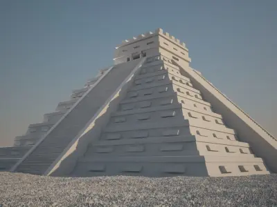 Kukulkan Pyramid Mexico 3D model