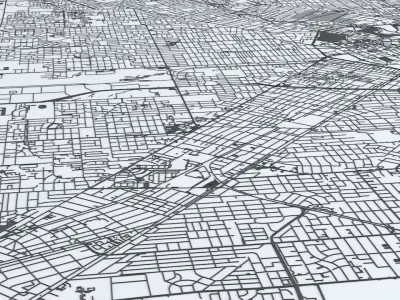 Adelaide Road Network and Streets 3D model
